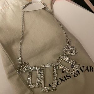 Alexis Bittar NWT necklace with crystals in silver tone setting.
